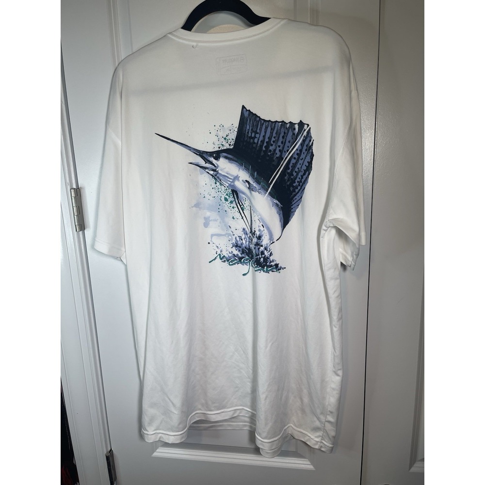 Magellan Outdoors Mag Wick 2XL‎ White Short Sleeve Marlin Adventure Gear